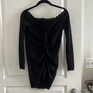 Black off the shoulder dress